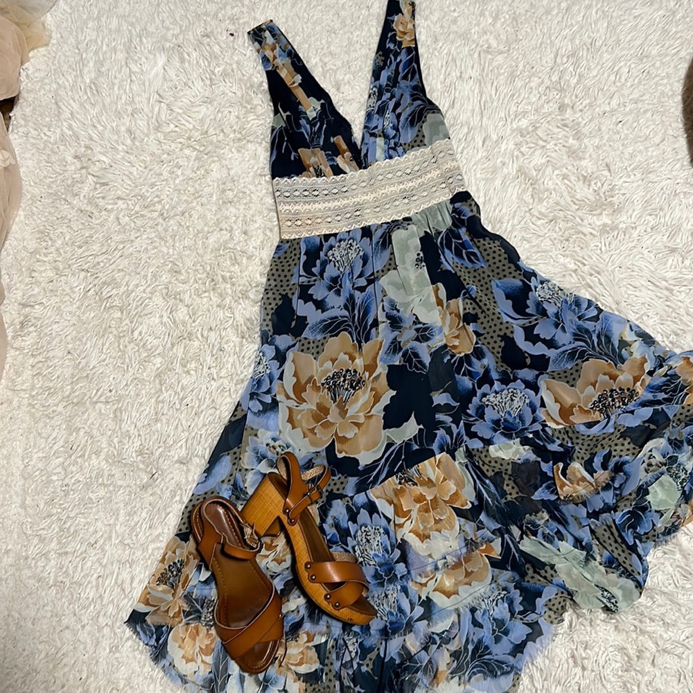 Free people chiffon floral dress